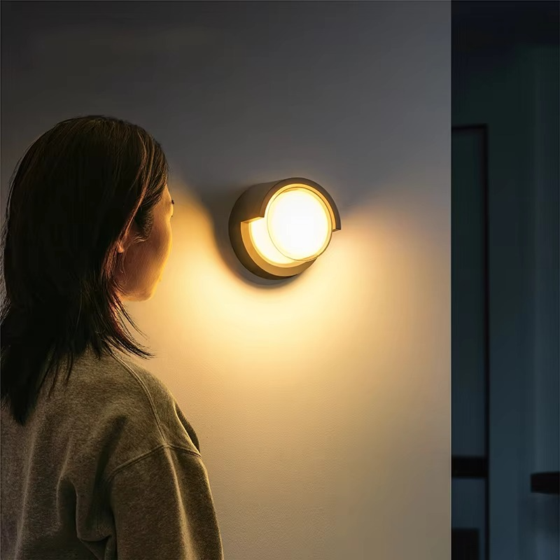 LED-udendørsvæglampe med bevægelsesføler, udendørsbelysning