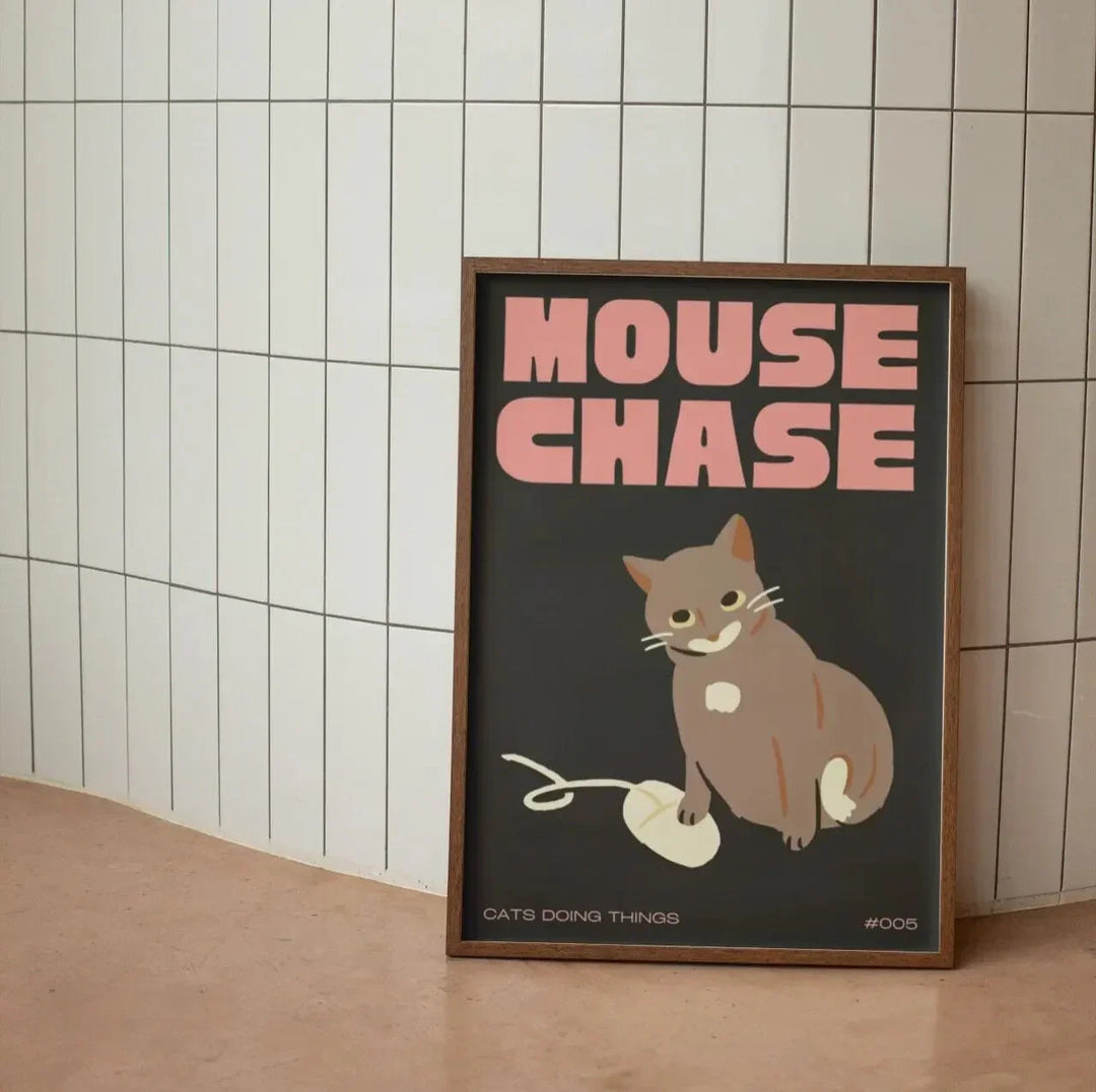 Moderne sort kat-vægkunst til hjemmet