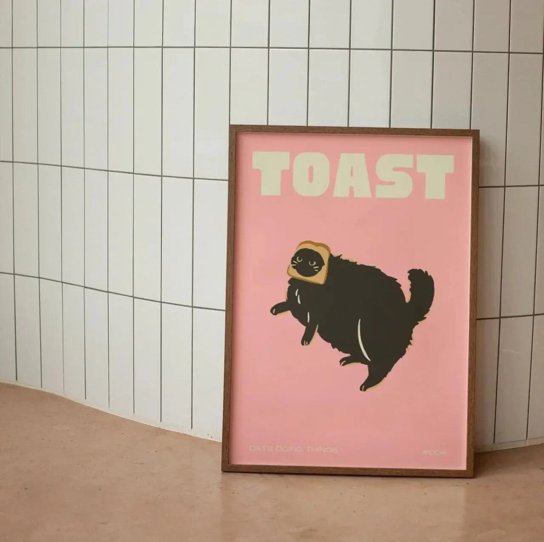 Moderne sort kat-vægkunst til hjemmet