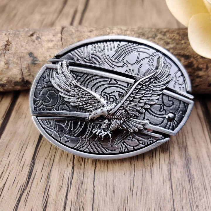 Oval metal cowboy-bæltespænde