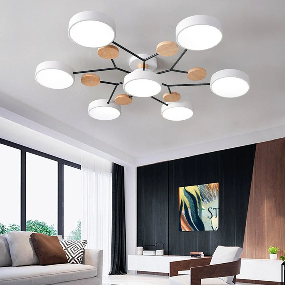 Moderne LED-lysekrone til stuen
