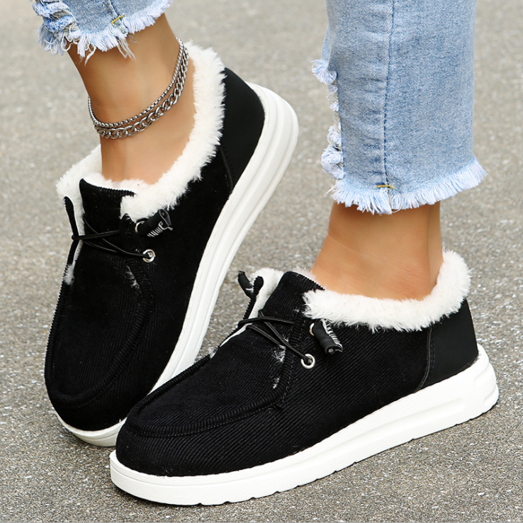 Slip-on vintersko til damer med plysfor – Maren