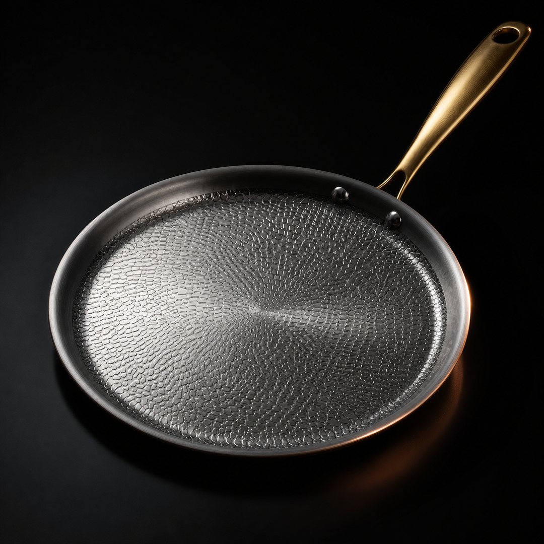 Håndhamret crêpepande i titanium - Limited edition