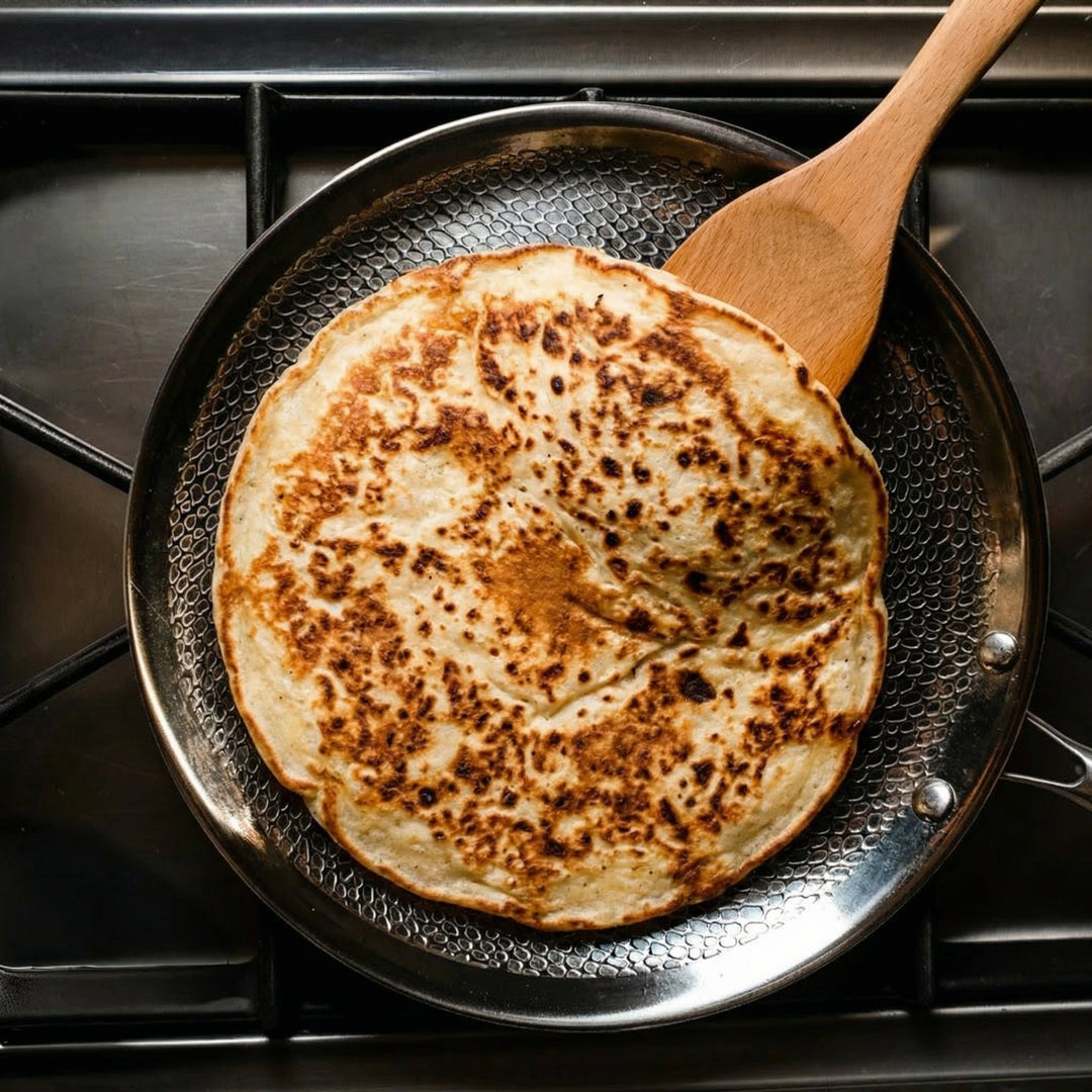 Håndhamret crêpepande i titanium - Limited edition