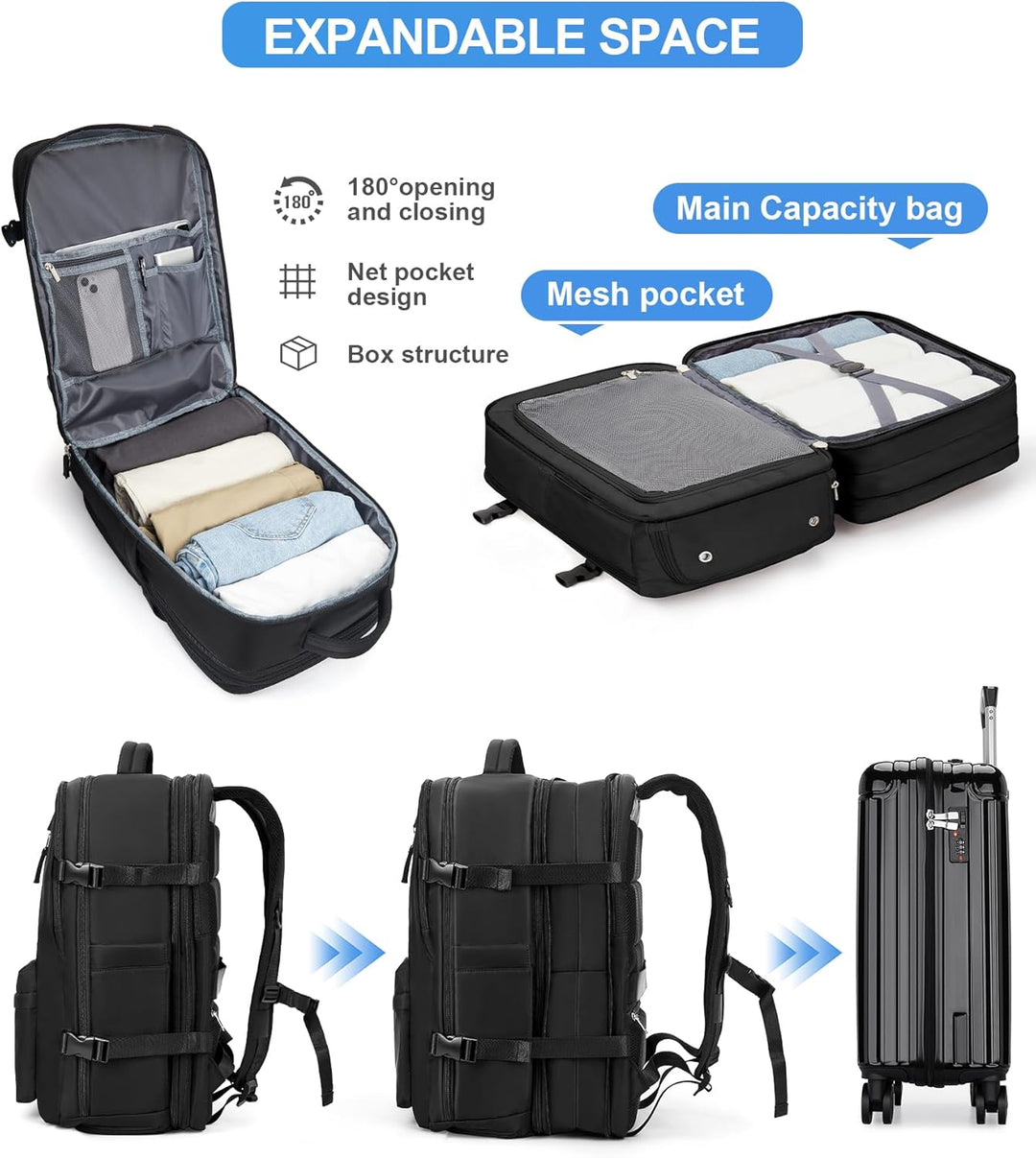 Laptoptaske med flere rum og justerbar rem