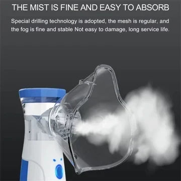 Bærbart mesh-inhalationsapparat til voksne og børn – støjsvag, USB-genopladelig inhalator