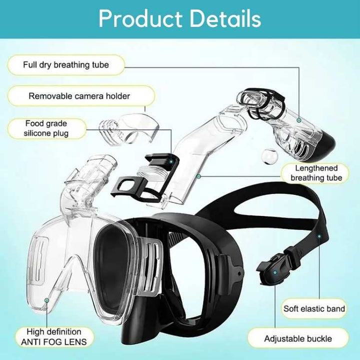 ProDive sammenklappelig snorkelmaske
