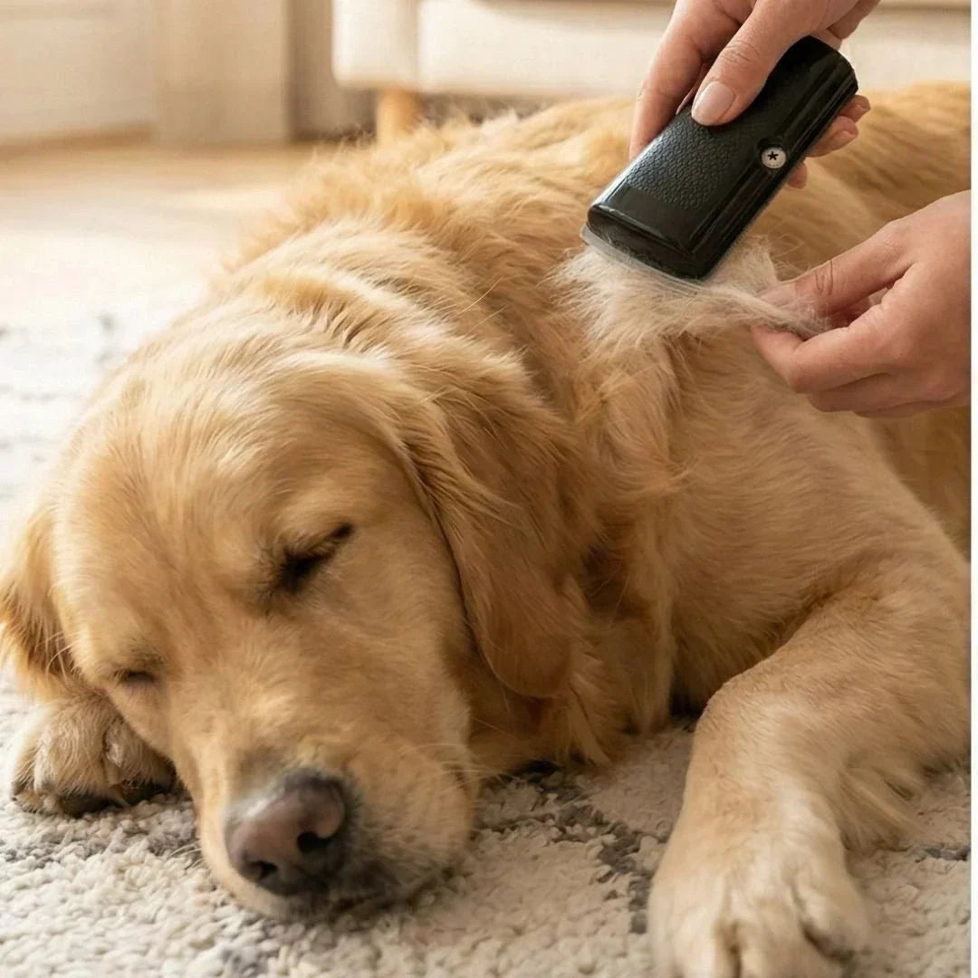 GlowBrush udfiltringskam til hunde og katte – fjerner løs underuld