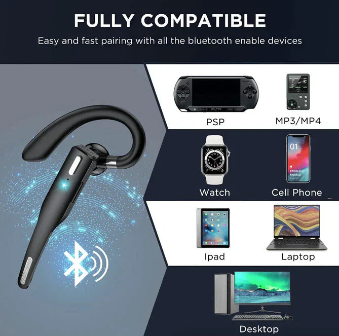 Trådløse Bluetooth 5.1-høretelefoner med dobbelt mikrofon - RoadMic Pro
