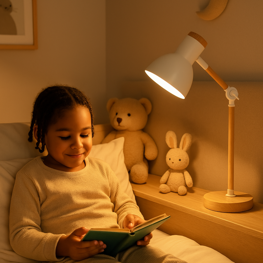 Skandinavisk bordlampe i træ | Minimalistisk design