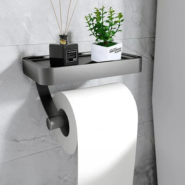 Toiletrulleholder med hylde – Stalux