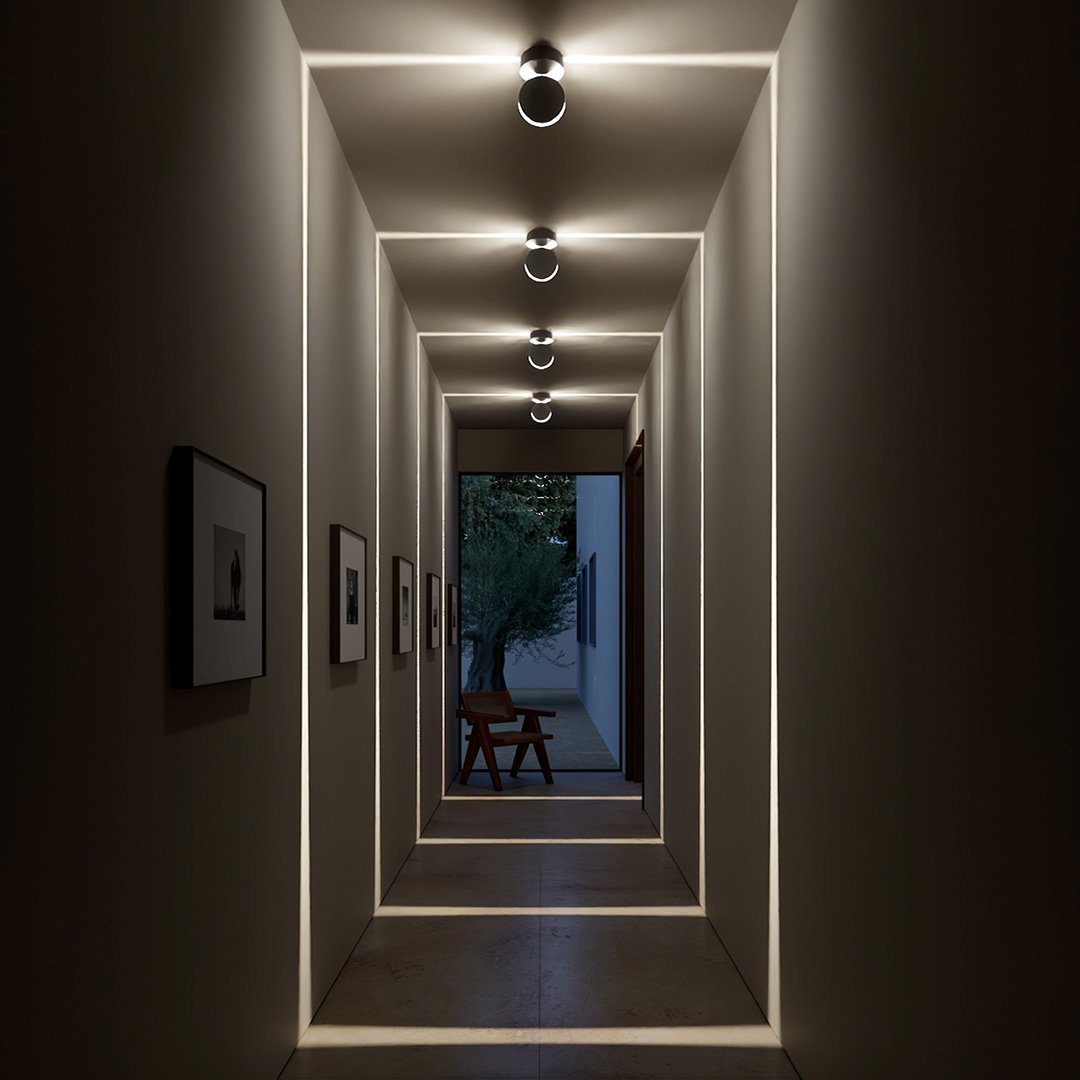 LED-væglampe med spotfunktion | 360° drejeligt lampehoved | firkantet lyskegle