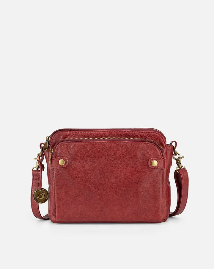 Elegant crossbody-taske i læder - Raffinement & rummelighed