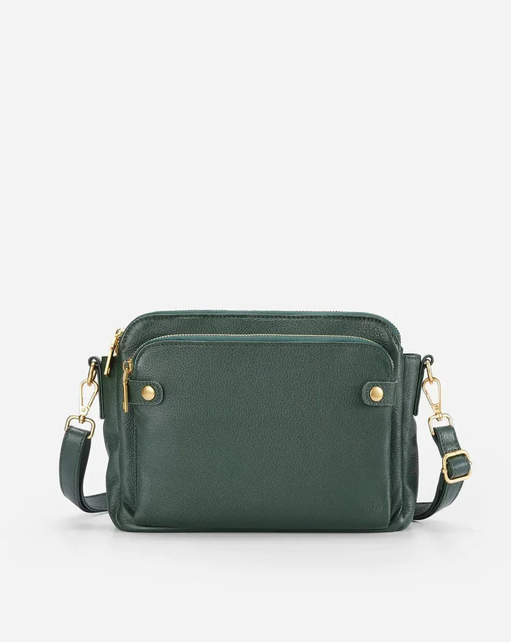 Elegant crossbody-taske i læder - Raffinement & rummelighed