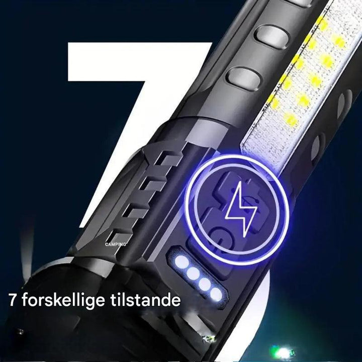 OutdoorHaven Militær Lommelygte – 5000 Lumen Taktisk Lygte