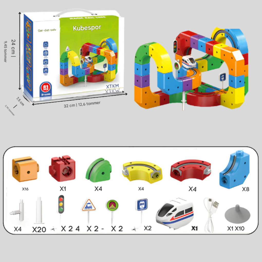 Mekanisk 3D-togbyggesæt