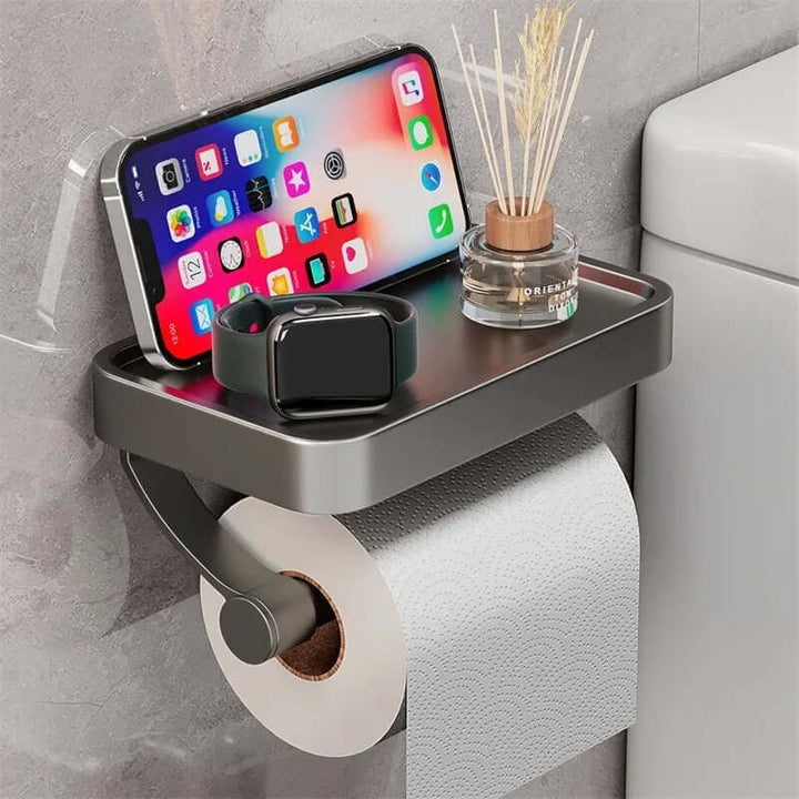 Toiletrulleholder i rustfrit stål | Toiletrulleholder med opbevaringsplads | Toiletrulleholder | Rollix