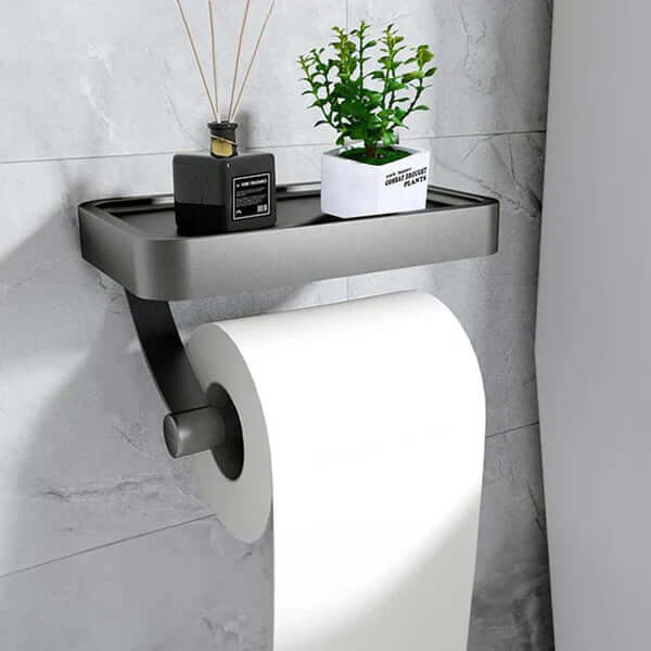Toiletrulleholder i rustfrit stål | Toiletrulleholder med opbevaringsplads | Toiletrulleholder | Rollix