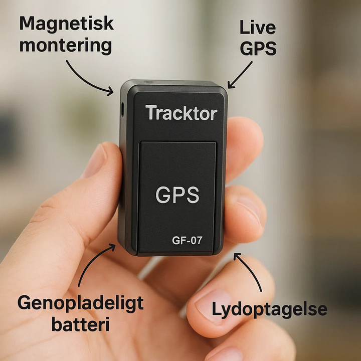 Tracktor | Mini GPS-tracker med lyd, magnet & realtidssporing