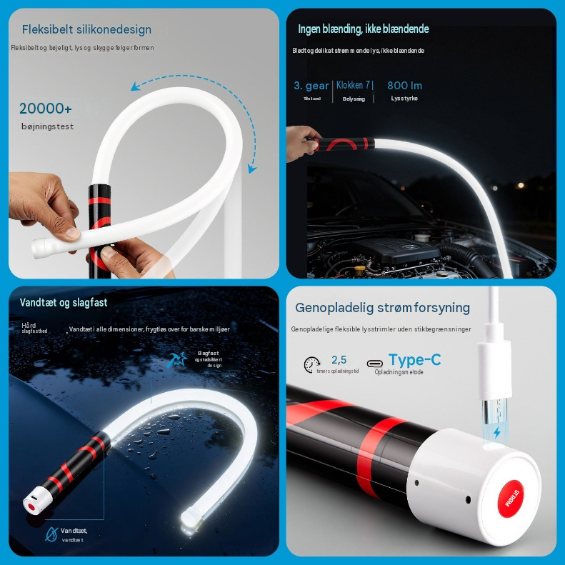Fleksibel Silikone LED Arbejdslys