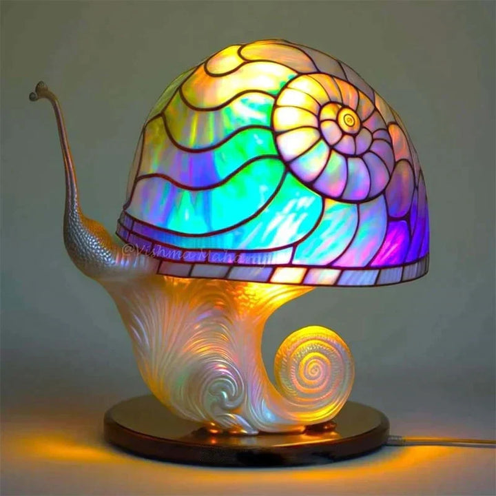 Fortryllende bordlampe i glasmaleri-stil – DreamGlow