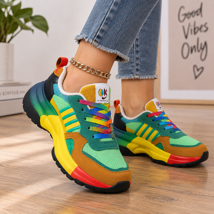 Farverige Casual Platform Sneakers
