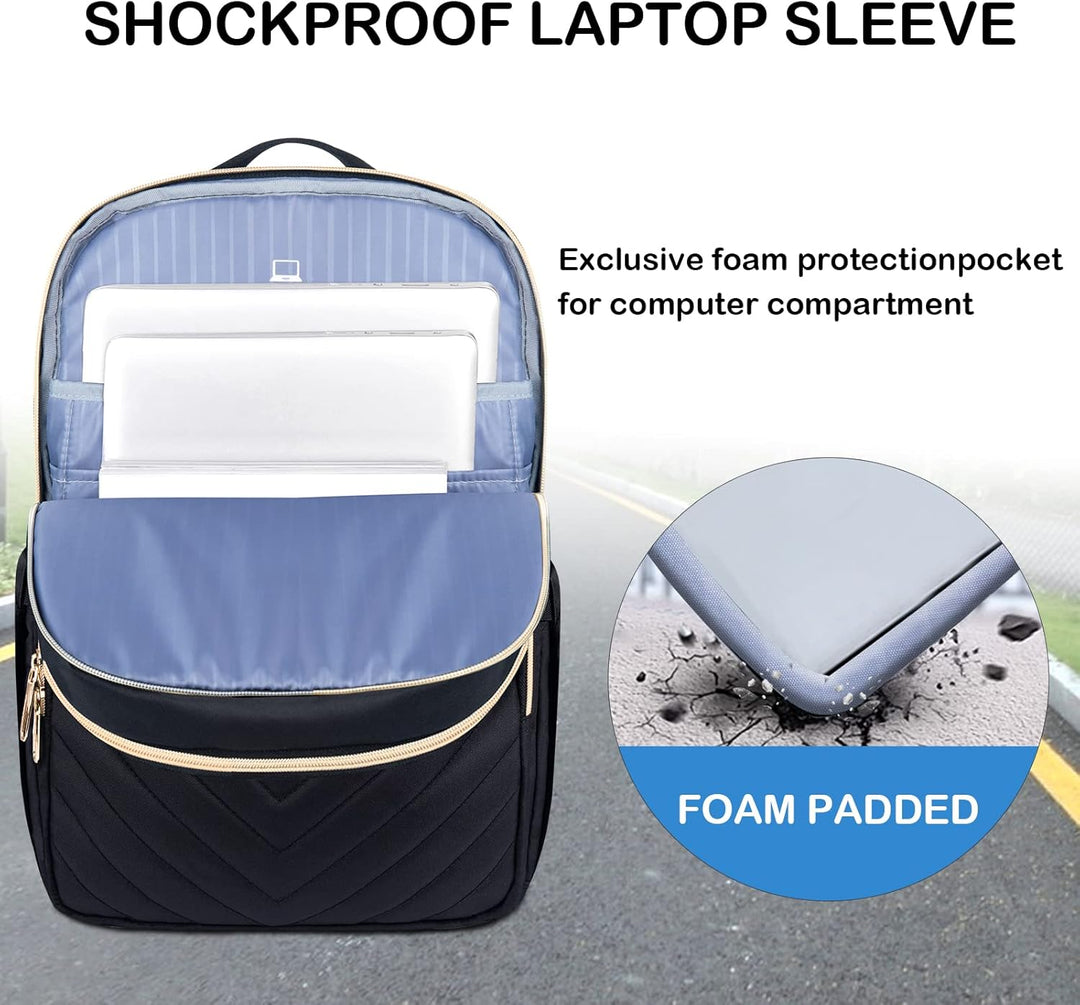 Let vandtæt laptop-rygsæk med USB-port – kompatibel med 15,6"