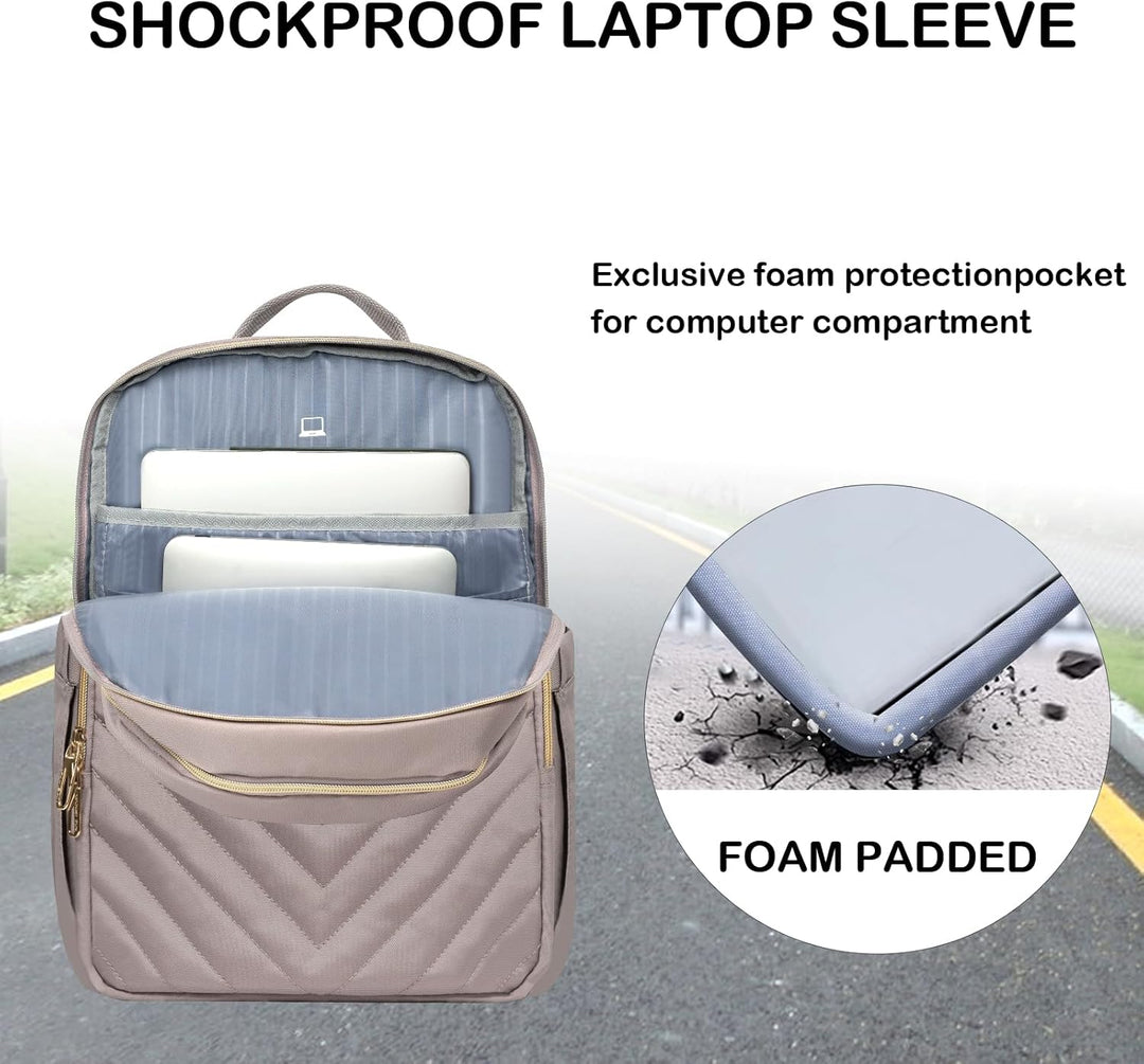 Let vandtæt laptop-rygsæk med USB-port – kompatibel med 15,6"