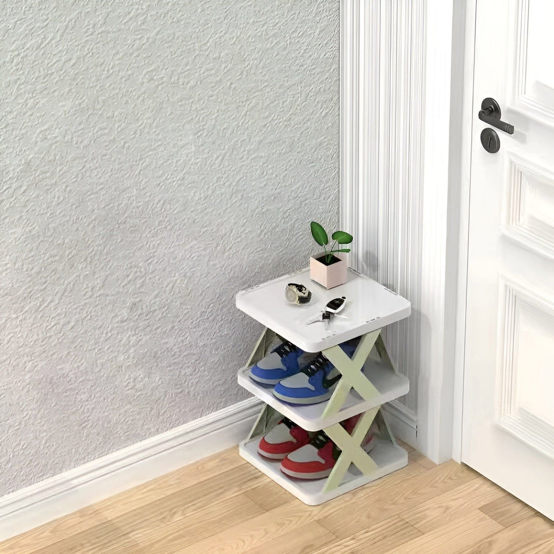 Multifunktionelt og sammenklappeligt skostativ - SpaceSaver