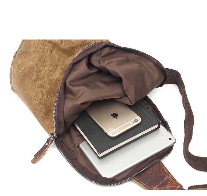 Vandafvisende crossbody-taske i canvas med tyverisikret lomme – MultiWear
