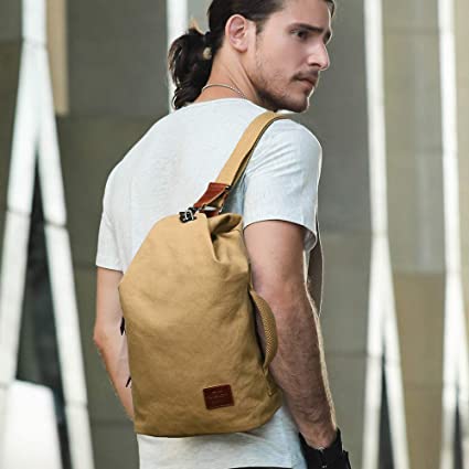Vandafvisende crossbody-taske i canvas med tyverisikret lomme – MultiWear