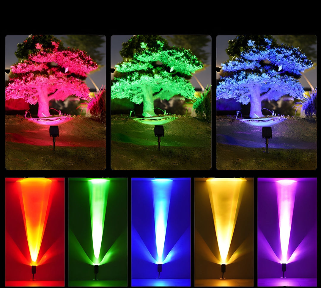 Udendørs solcellelampe med justerbart hoved til haven