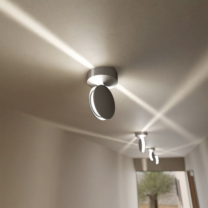 LED-væglampe med spotfunktion | 360° drejeligt lampehoved | firkantet lyskegle
